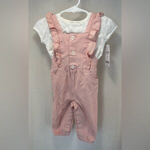 Pink Jumper and White Blouse Set